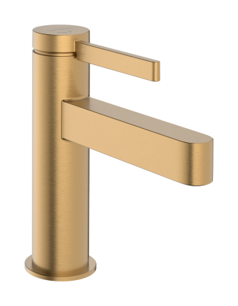 Смеситель hansgrohe Finoris CoolStart для раковины со сливным гарнитуром, бронза матовый 76012140 - изображение