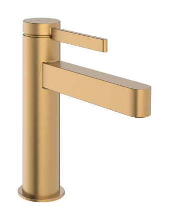 Смеситель hansgrohe Finoris CoolStart для раковины со сливным гарнитуром, 76024140 бронза матовый - изображение