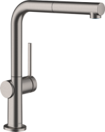 Змішувач hansgrohe Talis M54 для кухонної мийки з висувним душем, чорний матовий хром 72808340
