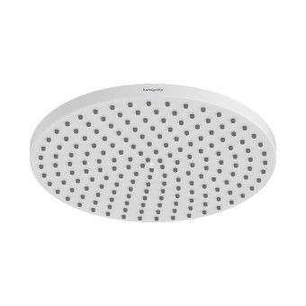 Верхний душ hansgrohe Raindance S 240 1jet PowderRain EcoSmart+ 28821700, белый матовый - изображение