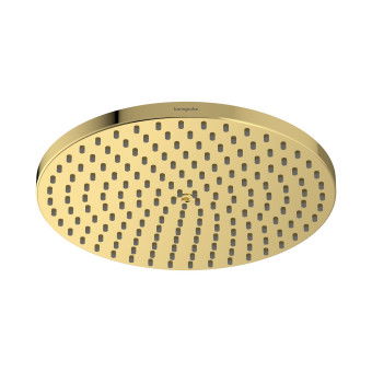 Верхний душ hansgrohe Raindance S 240 1jet PowderRain EcoSmart 27624990, золото - изображение