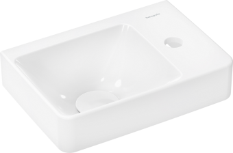 Умивальник 360/250 hansgrohe Xelu Q з отвором праворуч, без переливу, 61084450 з покриттям SmartClean - зображення